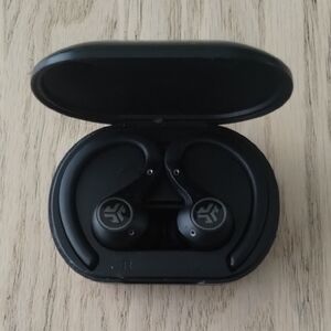 JLab Black True Wireless Earbuds with Secure Earhooks